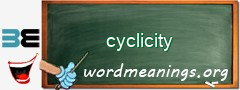 WordMeaning blackboard for cyclicity